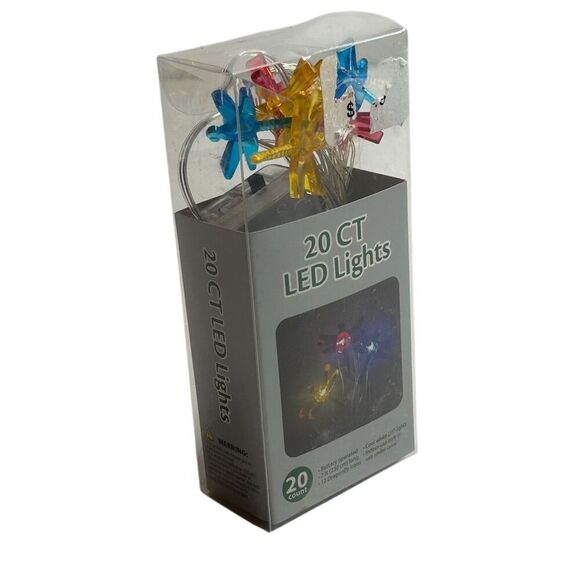 20 LED Dragonfly String Lights Multicolor Battery Operated 7ft - Picture 6 of 7